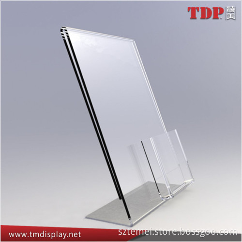 Factory Directly L Shape T Shape Clear Tabletop Acrylic Menu Sign Holder